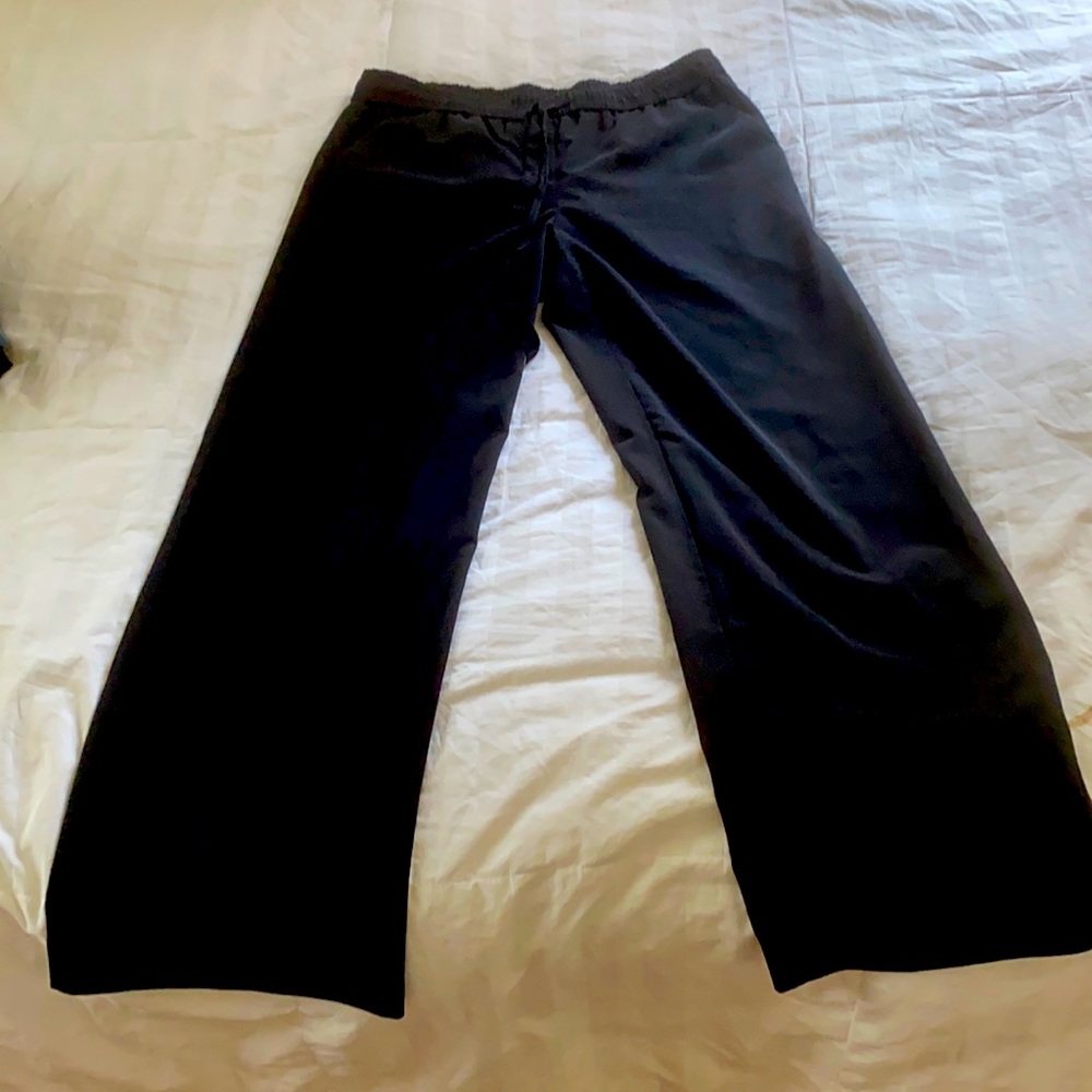 LOFT black wide leg dress pant with drawstring